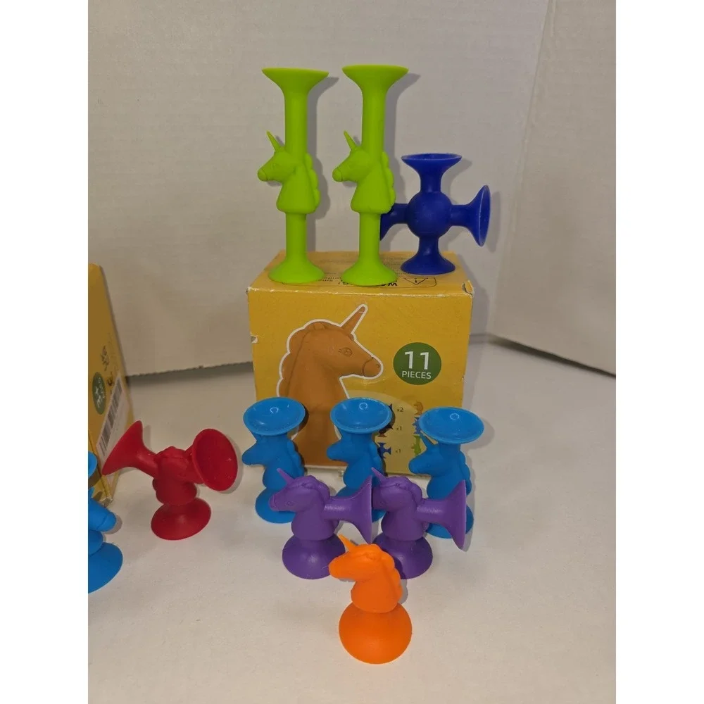 Unicorn Suction Cup Toys for Children - 20Pcs 2 Boxes Creative Sensory Play Fun